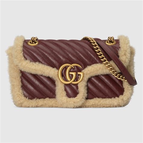 borsa portabottiglie pelle marrone gucci|Borse GG Marmont .